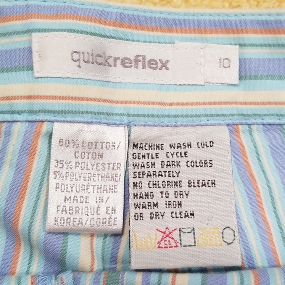 Quick Reflex Women's Striped Capris in Size 10 - Picture 2 of 6